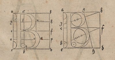 Construction of Letters by Albrecht Dürer